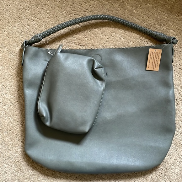 Anthropologie Leather Tote with Small Accesories Bag - Picture 3 of 8